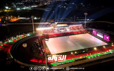 افتتاح المدينة الرياضية بدرنة بالتزامن مع انطلاق البطولة العربية لكرة “ميني فوتبول”