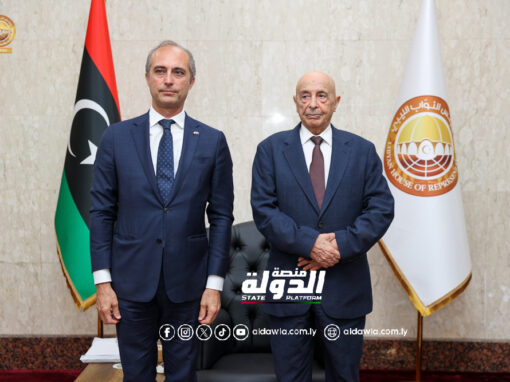 رئيس مجلس النواب يبحث مع السفير الإيطالي سُبل توحيد مؤسسات الدولة والوصول إلى الانتخابات المتزامنة