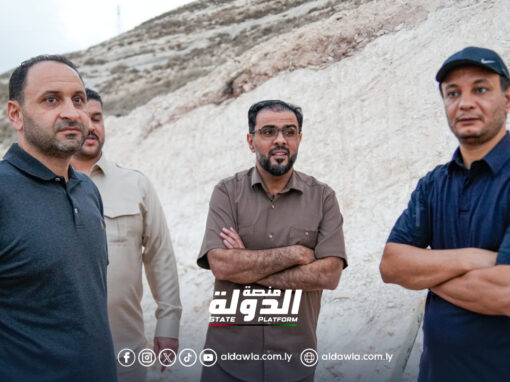 حماد يتفقد مشروع عقبة الفتايح بمدخل درنة الشرقي