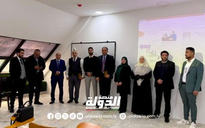 وفد من كلية الاقتصاد بالمرج يجري زيارة علمية لسوق المال الليبي في بنغازي