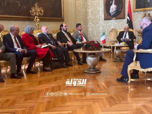 رئيس مجلس النواب المستشار عقيلة صالح يفعل اتفاقية التعاون المشترك مع البرلمان الإيطالي 