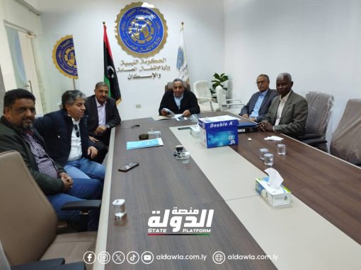 لجنة تقييم شركات الأشغال العامة تعقد اجتماعا مع شركتي بنغازي ودرنة.