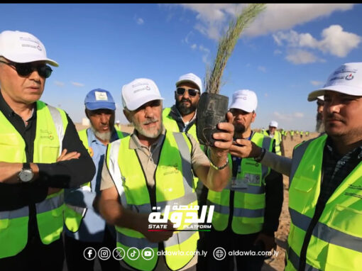 المؤسسة الوطنية للنفط تطلق حملة تشجير 14 ألف شتلة في مدن الواحات