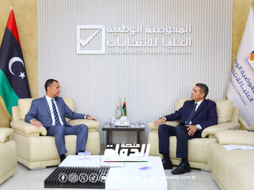 رئيس مفوضية الانتخابات يبحث مع السفير المصري سبل دعم العملية الانتخابية في ليبيا
