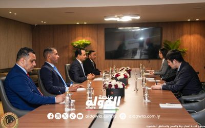المهندس بلقاسم حفتر يبحث مع السفير الياباني تعزيز التعاون بين الصندوق والشركات اليابانية