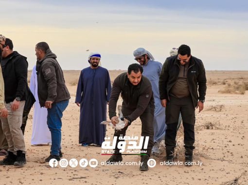 رئيس أركان القوات البرية يشرف على إطلاق طائر الحبارى في إحدى المحميات الطبيعية