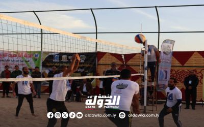 تواصل منافسات بطولة ليبيا لكرة الطائرة الشاطئية لذوي الإعاقة في سرت