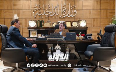 وزير الداخلية يبحث سبل تحسين الخدمات الأمنية بمطار بنينا الدولي.