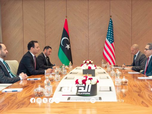 مدير صندوق التنمية يبحث مع السفير الأمريكي سبل تسهيل دخول الشركات الأمريكية للعمل في ليبيا
