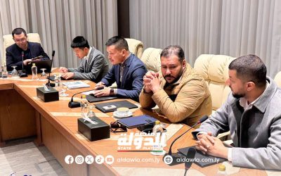 مدير المنطقة الحرة سرت يناقش مع شركة هواوي تطوير الميناء البحري