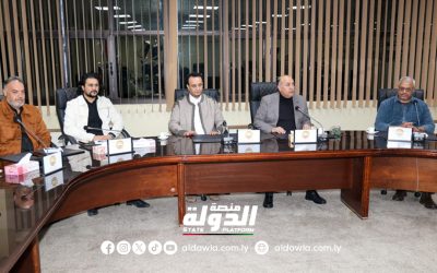 رئيس الديوان يتابع مع مدير عام صندوق التنمية الترتيبات اللازمة لعقد جلسة النواب في مدينة درنة