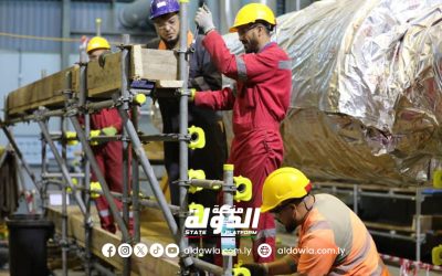 استكمال أعمال العمرة الجسيمة بمحطة كهرباء الخمس