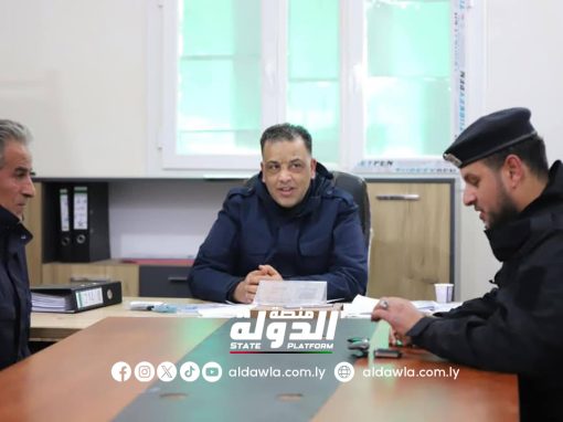 مدير أمن أجدابيا يناقش الاستعدادات الواجب اتخاذها لمواجهة تقلبات الأحوال الجوية في البريقة