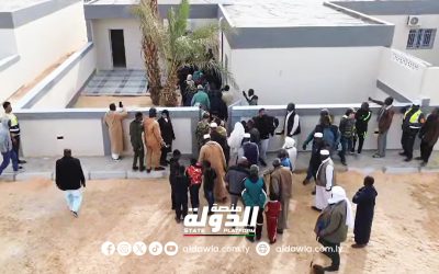 أهالي مرزق يتجولون في مدينتهم بعد صيانتها من قبل صندوق الإعمار ويشيدون بجهود القيادة العامة
