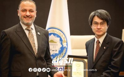 بحث تعزيز التعاون الأكاديمي بين جامعة بنغازي والجامعات اليابانية