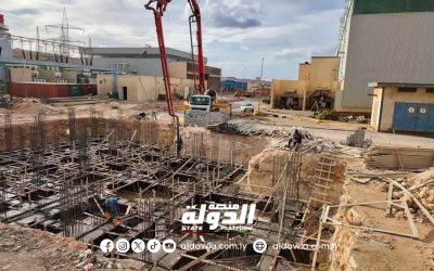 تواصل استكمال مشروع محطة الحقن داخل محطة طبرق البخارية