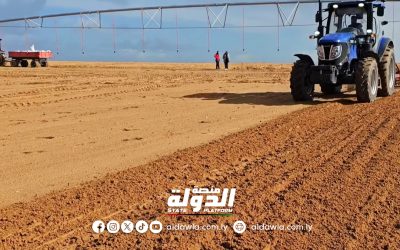 الجهاز الوطني للتنمية يشرع في زراعة الدوائر الزراعية بمشروع 87 بسرت