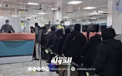 ترحيل 145 مهاجر غير شرعي عبر مطار سبها الدولي