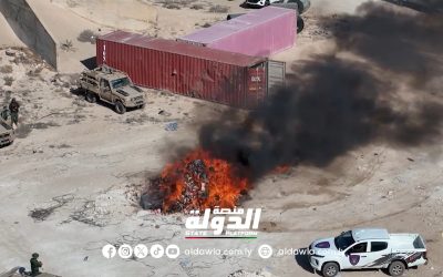 إتلاف أكثر من مليوني ونصف حبة ترامادول تم ضبطها داخل ميناء بنغازي.