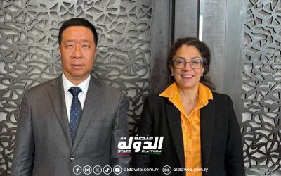 ستيفاني خوري تلتقي في تونس بالقائم بالأعمال الصيني لدى ليبيا