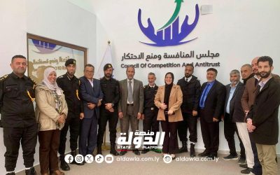 مجلس المنافسة والحرس البلدي طرابلس يبحثان آلية التعاون لتعزيز الرقابة وضمان استقرار الأسواق.
