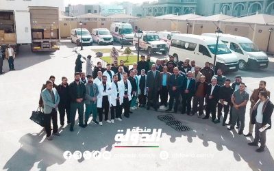 وزارة الصحة تسير قافلة طبية متكاملة إلى مدينة ترهونة والمناطق المتضررة
