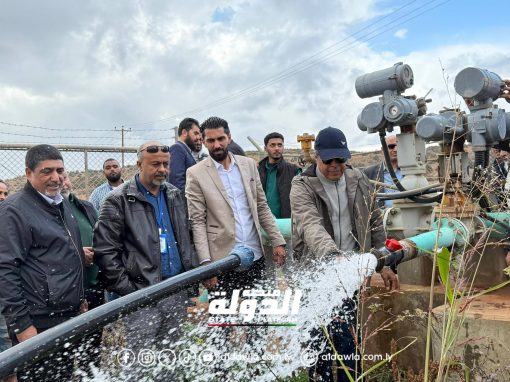 جهاز النهر الصناعي يناقش سير العمل بمشروع تزويد المرج بمياه حقل آبار الغريب