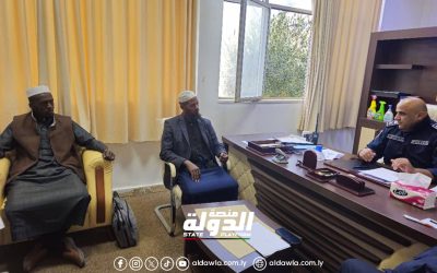 مدير أمن مرزق يجتمع مع مدير مكتب الأوقاف بالمدينة