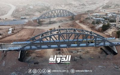 مواصلة أعمال تطوير مشروع مجرى وادي درنة لتعزيز البنية التحتية وحماية المدينة