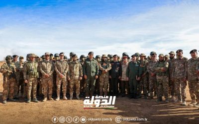 اللواء 128 المُعزز برئاسة الأركان البرية يجري تمرينًا تعبويًا بعنوان “السهم النافذ 2024”