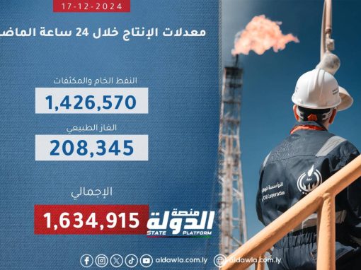 الوطنية للنفط تعلن ارتفاع معدلات الإنتاج من النفط الخام والمكثفات والغاز