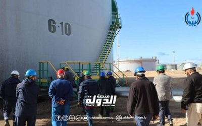 الوطنية للنفط تشيد بجهود إطفاء حرائق مصفاة الزاوية وتتفقد الأضرار