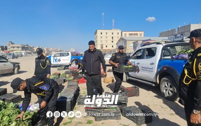 الحرس البلدي يحذر من استغلال الأرصفة والفضاء العام لممارسة الأنشطة التجارية في بنغازي