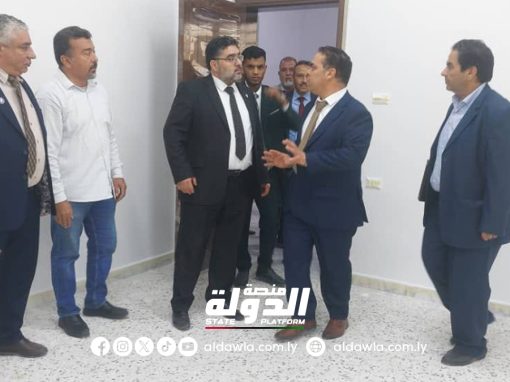وزير التعليم التقني يجري جولة تفقدية داخل المعهد العالي للتقنية بمدينة سرت