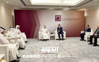 المهندس بلقاسم حفتر يبحث سبل تعزيز العلاقات الاستراتيجية مع دولة قطر في مجالات التنمية والإعمار