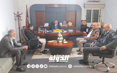 وزير الزراعة يطلع على الإجراءات المتخذة لإخلاء العيادات البيطرية في بلديتي بنغازي والبيضاء.