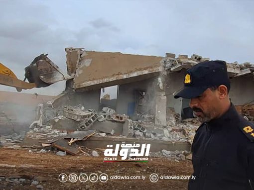لجنة إعادة تنظيم الجفرة تواصل جهود إزالة التعديات والمخالفات