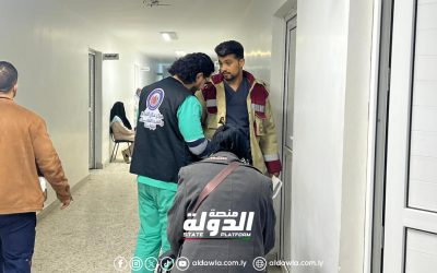 القافلة الطبية المرسلة من وزارة الصحة بالحكومة الليبية إلى ترهونة تواصل جهود دعم الخدمات الصحية