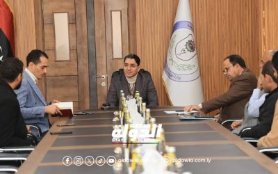 وزير العمل والتأهيل يجتمع مع عدد من الشركات التي قدمت خدماتها للجنة الطوارئ والاستجابة السريعة بالجنوب