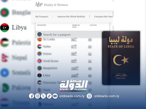مؤشر هينلي: ليبيا في الترتيب 100 بتصنيف جوازات السفر لعام 2025