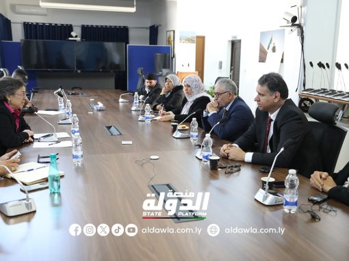 خوري تلتقي مع وفد من ممثلي مجلس النواب والمجلس الأعلى للدولة عن مدينة مصراتة