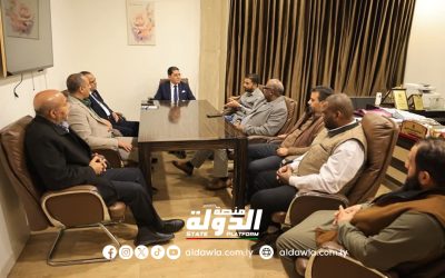 وزير العمل والتأهيل يناقش تفعيل مذكرة التفاهم الموقعة مع إدارة المصرف الريفي