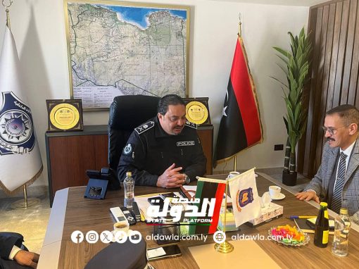 اللواء الخفيفي يبحث مع نائب القنصل المغربي قضايا الوافدين والمقيمين داخل الأراضي الليبية