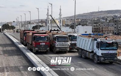 بدء اختبارات تحمل الأوزان لجسر الصحابة في مدينة درنة