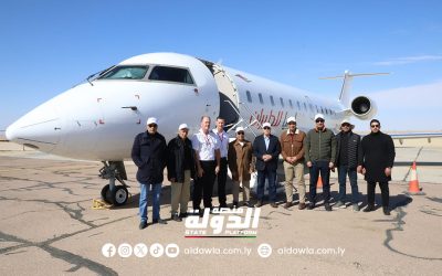 بن شتوان يفتتح مطار حقل مسلة النفطي بعد صيانته بالكامل
