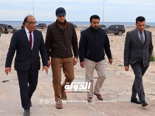 وفد رفيع المستوى يجري جولة في سرت لمتابعة مشاريع التنمية والإعمار
