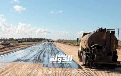 الجهاز الوطني للتنمية يعلن انطلاق أعمال رش مادة MCO على الطريق الدولي شرق سرت
