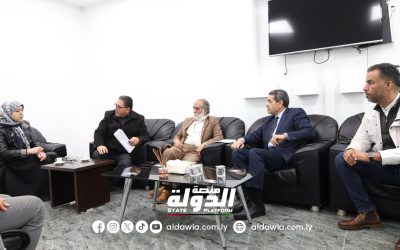 السايح يطلع على سير العمل داخل مكتب الإدارة الانتخابية بنغازي