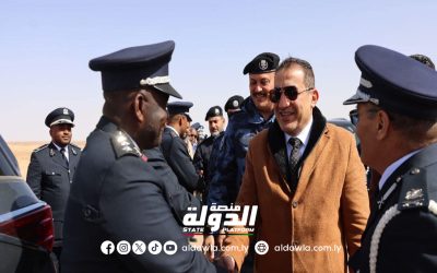 وزير الداخلية يطلع على الأوضاع الأمنية في مدينة مرزق