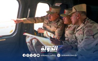 رئيس أركان الجيش المصري يتفقد إجراءات التأمين على الحدود مع ليبيا